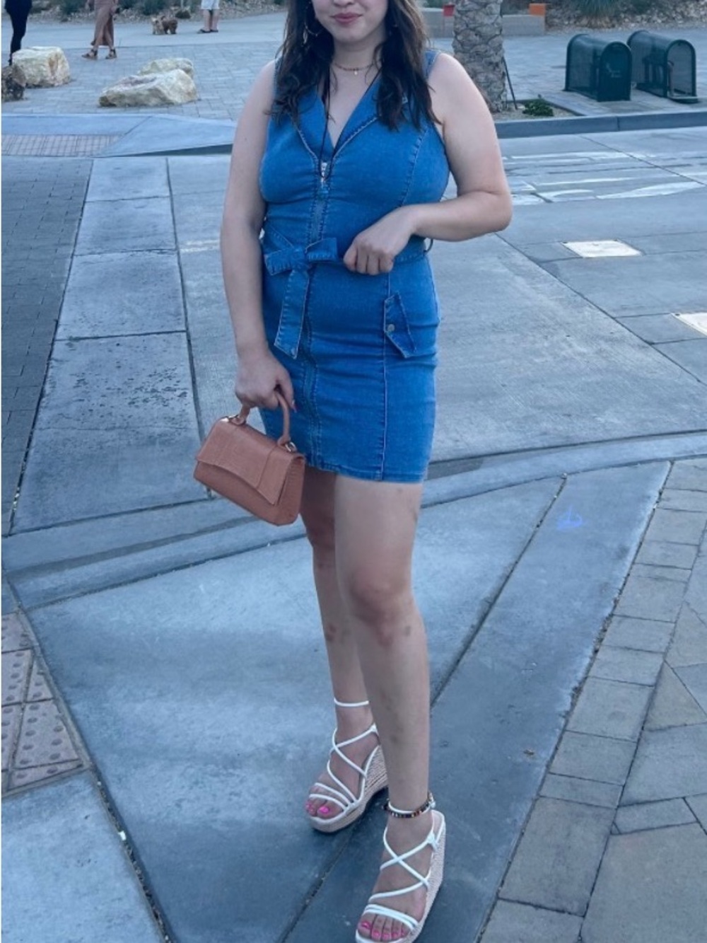 G by Guess Blue Denim Dress